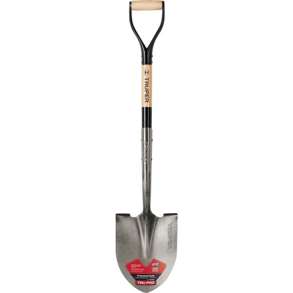 Truper Tru Pro 30'' Wood D-Handle Round Point Shovel PRY-RBA - main