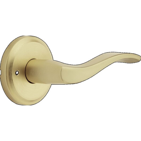 Kwikset Sedona Lever Privacy Door Lock with 6AL Latch and RCS Strike Satin Brass Finish 730SEL-4 - main