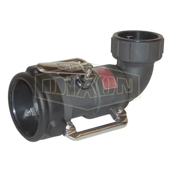 Dixon Bayonet Dry Disconnect Coupling, 3 in Nominal, 90Deg Swivel Coupler x FNPT End Style, Alum, Domest BS62-300 - main