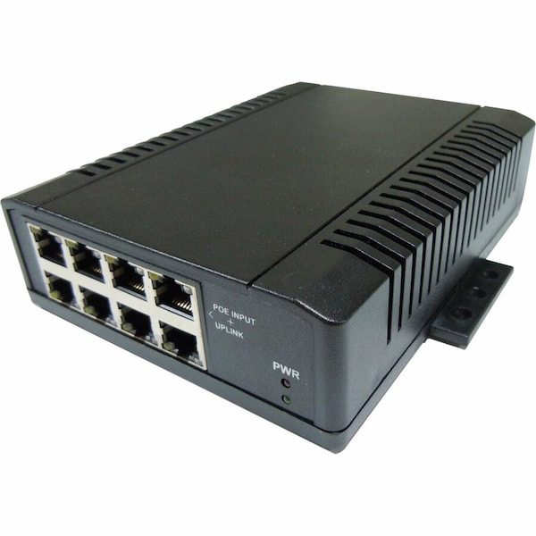 Tycon Systems PoE Sw, 12-57VIn, 8xPort, Pasv PoE, Vin=Vout TP-SW8-NC - main