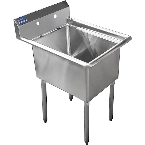 Amgood Stainless Steel Utility Sink. Bowl 24 in. x 18 in. x 14 in. No Faucet SINK S1C-182414-NF-Z - main