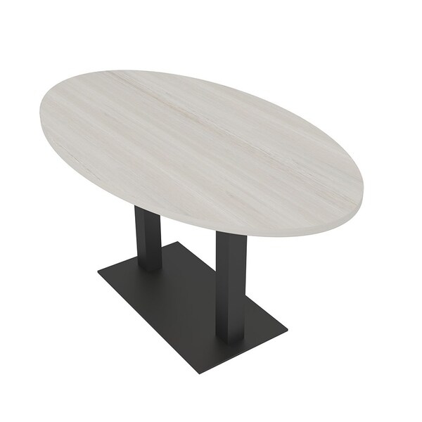 Skutchi Designs Oval Conference Table With Power Unit, 36 in W, 60 in L, Ivory HAR-OVL-36X60-DOU.BK-K458-NA - main