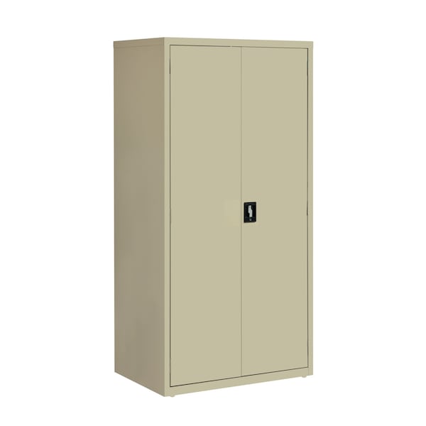 Hirsh Storage Cabinet, 72 in H, 36 in W, 24 in D, Recessed Twist, Keyed, Putty, 4 Shelves 22007 - main