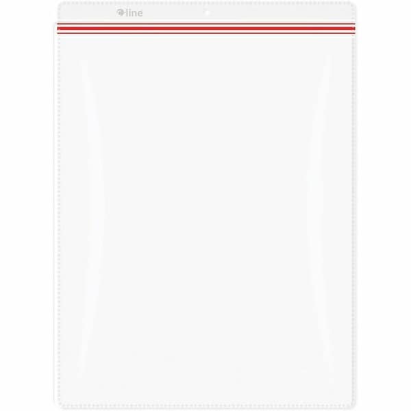 C-Line Products Zipper Seal Shop Ticket Holders, Vinyl, Clear, 9 x 12, 15/BX 82912 - main