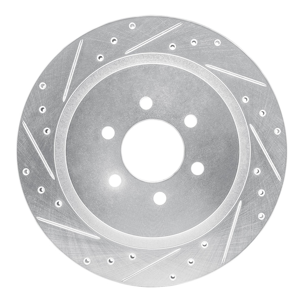 Dynamic Friction Co DFC Brake Rotor - Drilled and Slotted - Silver 631-40014L - main
