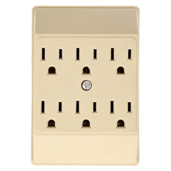 Eaton Wiring Devices Plug Adapter, Outlet Adapter, 5-15R, Ivory C1146V - main