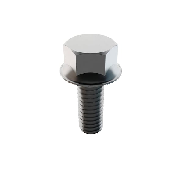 Zoro Select Not Graded, 5/16"-18 Serrated Flange Bolt, Plain Stainless Steel, 7/8 in L, 50 PK 31-SFH-31C-87 - main