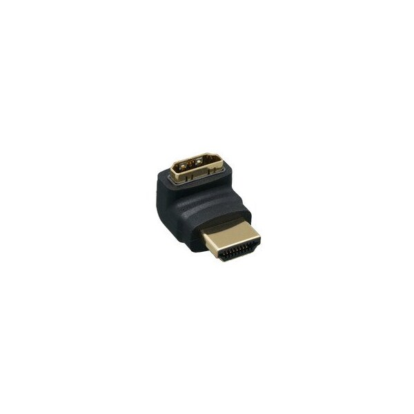 Cable Wholesale HDMI 270 Degree Port Saver Adapter - Up, HDMI Type-A Male to HDMI Type-A Female, 4K 60Hz, Black 30HH-50230 - main