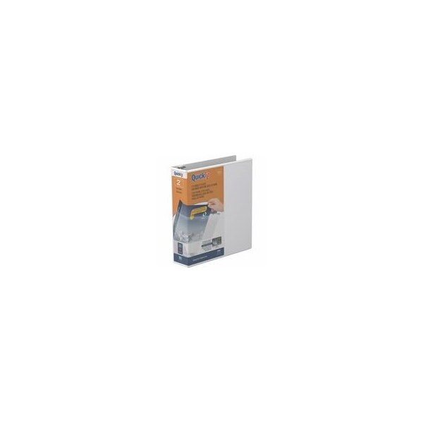 Quickfit View Binder, 3-Ring Binder, Angle D Ring, 2 Inch, White - 2in Binder Capacity - Letter - 8 1/2in x 870300 - main