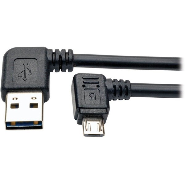 Tripp Lite USB Reversible 2.0 Cable, RA, Micro, 3ft UR05C-003-RARB - main