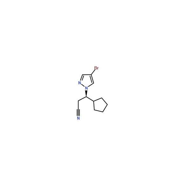 Ak Scientific (R)-3-(4-Bromo-1H-pyrazol-1-yl)-3-cyclopentylpropanenitrile (5g), CAS 1146629-83-5 2412AA-5g - main