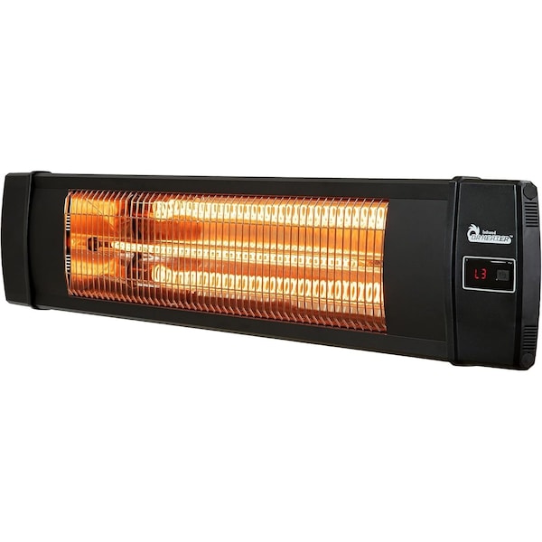 Dr Infrared Heater Black 1500-Watt Electric Carbon Infrared Space Heater Wall or Ceiling Mount with Remote Control DR-238 - main