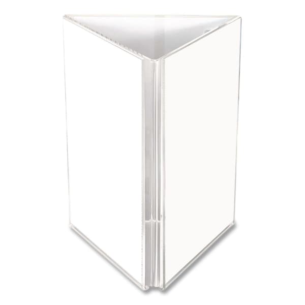 Deflecto Tabletop Three-Sided Sign Holder, 4 x 6 Insert, Clear PX04846 - main