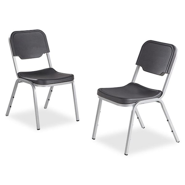 Iceberg Rough n Ready Stack Chair, Charcoal, Up to 300lbs, 4 PK 64117 - main