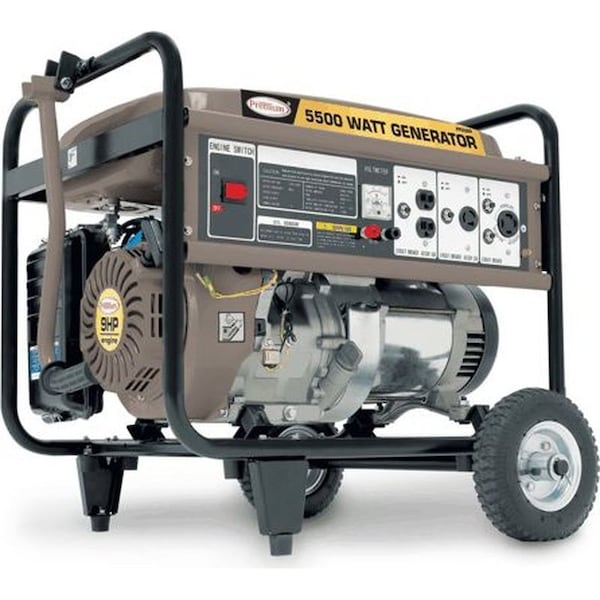 Premium 5,500 Watt Gas Powered Portable Power Generator Runs eight hours at half load PPG5505EPA - main