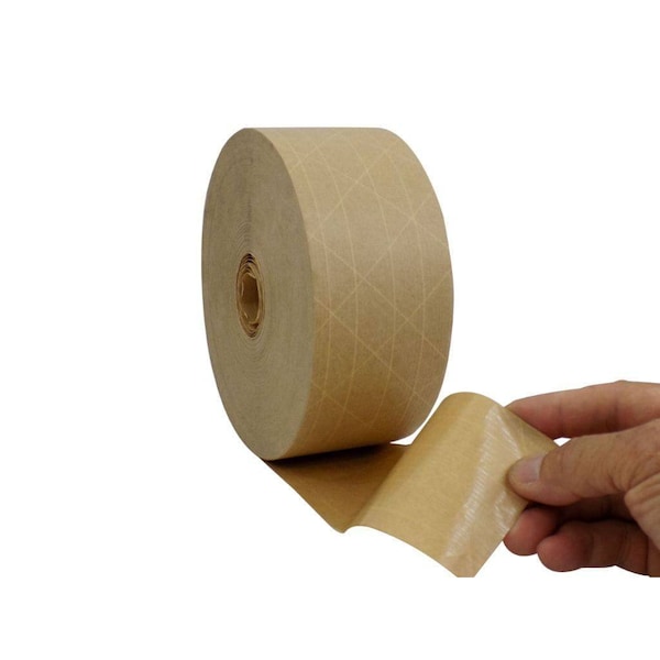 Wod Tape Commercial Quality Fiberglass Reinforced Water Activated Kraft Paper Tape: 2.75in x 500 ft., 8PK WOD WAT-02750-8-375-BRO - main