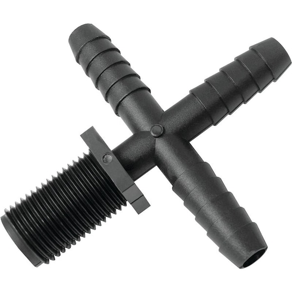 Green Leaf Hose to Pipe Cross, Nozzle, Polypropylene, For: Center of Boom Sections as a Main Feed Line T 38 C P 1PK - main