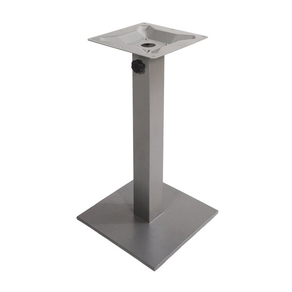 Bfm Seating Margate 24in Square Base - Zinc Plated Cast Iron Bottom, Stainless Steel Column PHTB24SQSVU - main