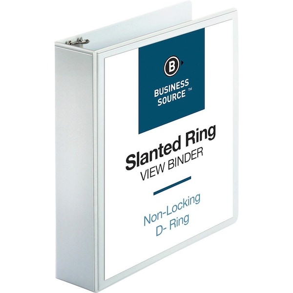 Business Source Ring Binder, White, Clear Sleeve BSN28442 - main