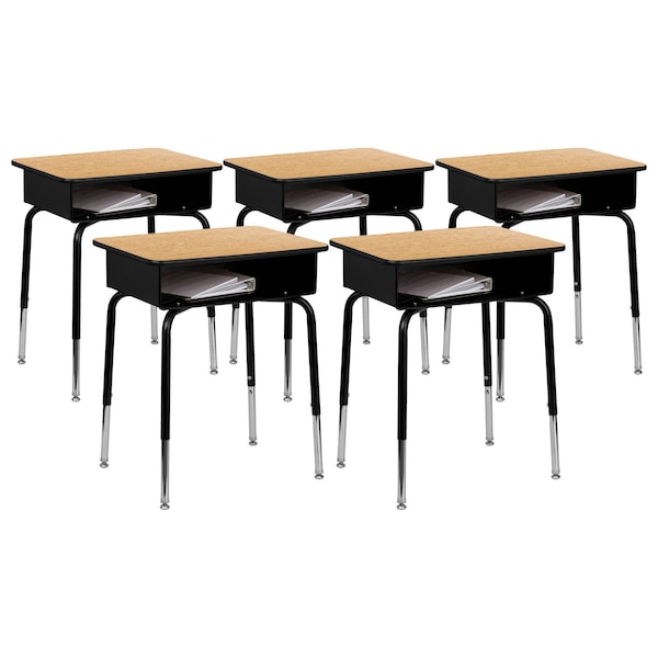 Flash Furniture 31.25 H, 24 W X Laminate, Steel, Natural 5-FD-DESK-GG - main