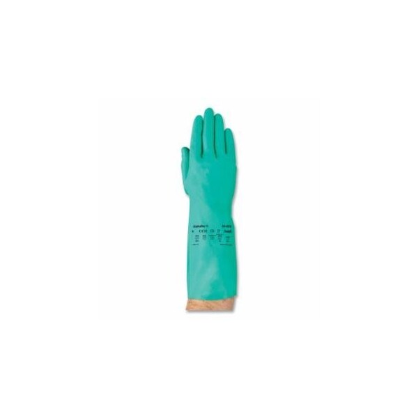 Alphatec Reusable Nitrile Work Gloves, Gauntlet Cuff, Size 8, Green, 11 mil Palm, 144PK 012-58009080 - main