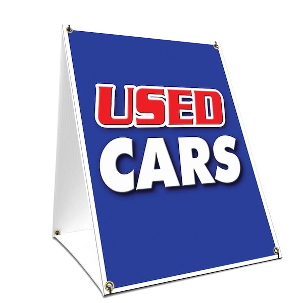 Signmission Used Cars, 36 Inch x 24 Inch A-frame Yard Sign, Plastic Sign SBC-2436-Used Cars - main