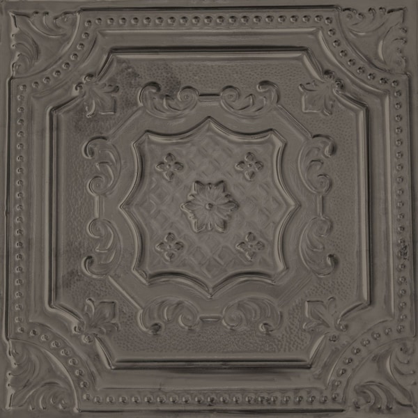 Shanko All Day Tony Pattern 612 Gunmetal Surface Mount Powder Coated Standard Ceiling Tiles, 6PK ADT612-NU-STD-GNM-6 - main