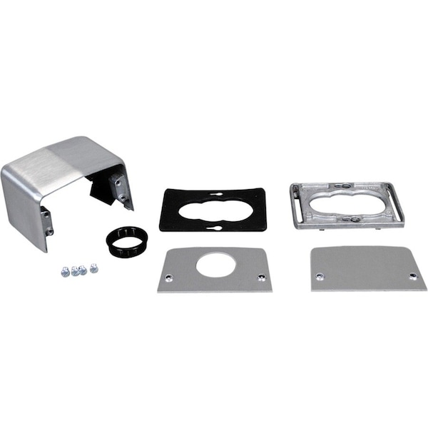 Wiremold Single Service Fitting, Gray, Aluminum 525C - main
