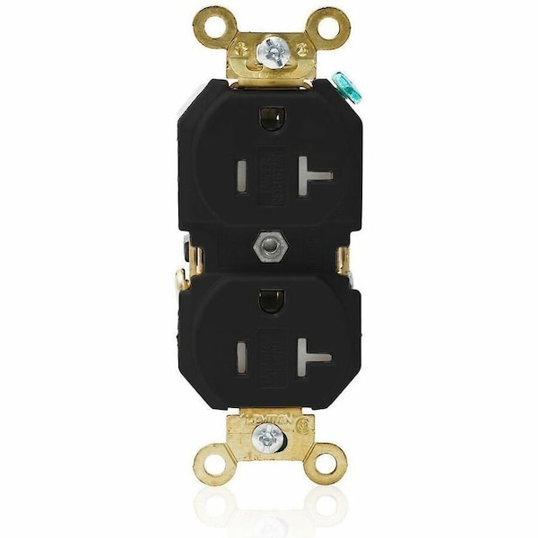 Leviton Industrial Series Extra Heavy Duty Grade, Tamper Resistant Duplex Receptacle, 20 Amp, 125 Volt 5362-SGE - main