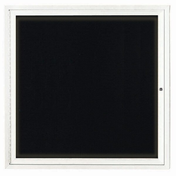 Aarco Illuminated Enclosed Directory w/ Powder Coated White Aluminum Frame, 36''Hx36''W 1 Door ADC3636IW - main