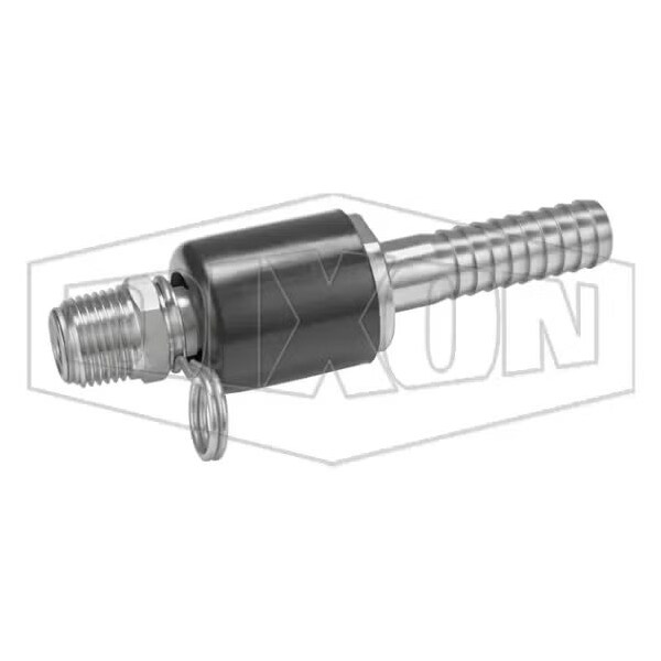 Dixon Ball Swivel Connector, 1/2 x 5/8 in Nominal, MNPT x Hose Shank, 300 SS, Domestic SSA54 - main