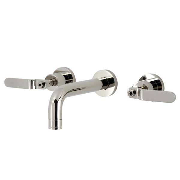 Kingston Brass Double-Handle Wall Mount Bathroom Faucet, Polished Nickel KS8126KL - main