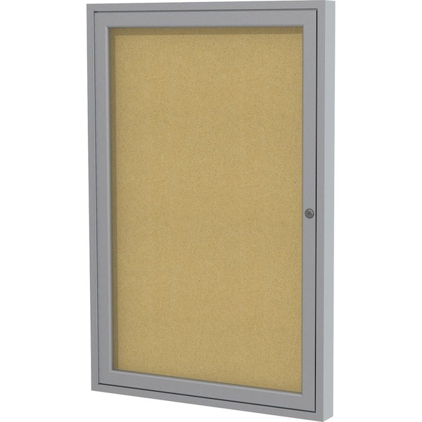 Ghent Enclosed Cork Bulletin Board 24x18 In., 1 Door PA12418K - main