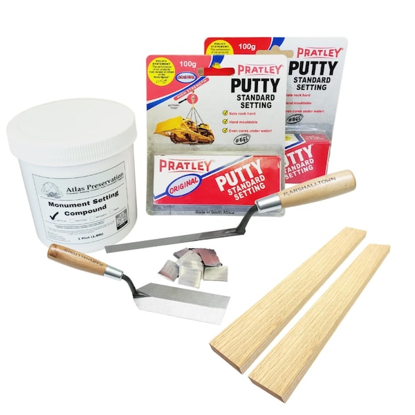 Join-Tite Small Dark Grey Monument Repair Kit. Set Includes: Pint Monument Setting Compound, Two Epoxy Puttie MRK-DGs - main