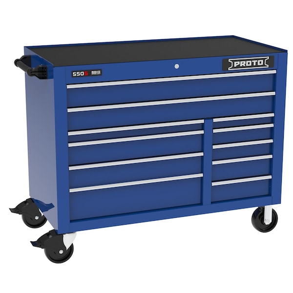 Proto 550 Series Rolling Tool Cabinet, 11 Drawer, Blue, 50 in W x 25-1/4 in D x 41 in H J555041B-11BL - main