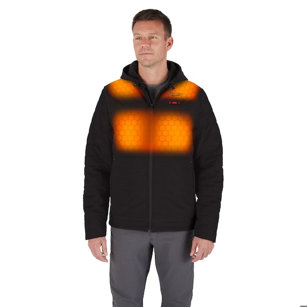 Milwaukee Tool M12 Heated TOUGHSHELL Men's Jacket, Black, Heats 3 to 12 Hours, 2 Outside Pockets, XL M102B-21XL - main
