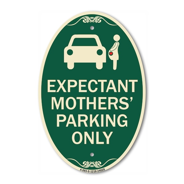 Signmission Expectant Mothers' Parking Only With Graphic, 12 In X 18 In Architectural, Heavy Gauge Aluminum A-OV-G-1218-24028 - main