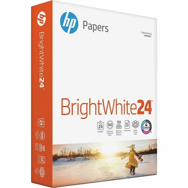 International Paper HP Papers BrightWhite24 85x11 Inkjet Copy Multipurpose Paper White, 500PK HEW203000 - main