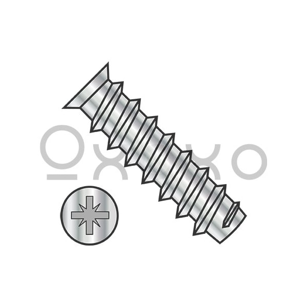Oxoxo M6.3X25 Metric Pozi Alt Type1 Flat 7.0-7.3HD OD Euro Draw Slide Full Thrd Bright Nickel, 4000PK 580311 - main
