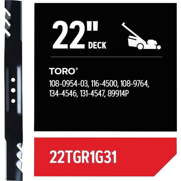 Oregon Gator 22'' Deck Lawnmower Blade - Fits Toro/Exmark Push Mowers A-22-1G - main