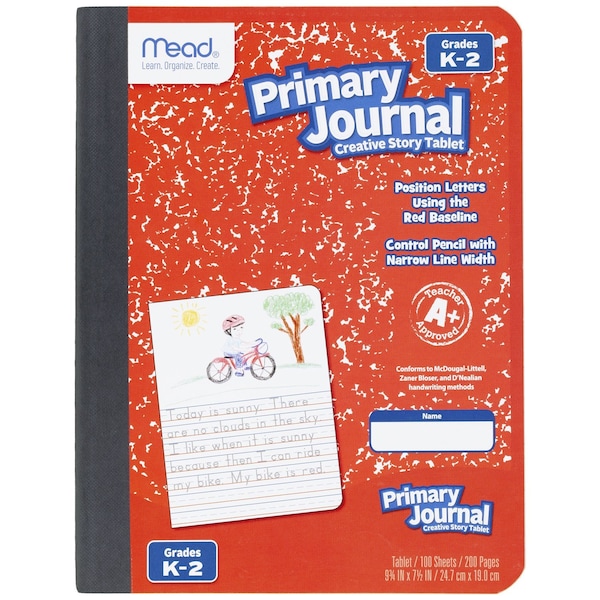 Mead Mead Primary Journal, Half Page Ruled, K 10297 - main