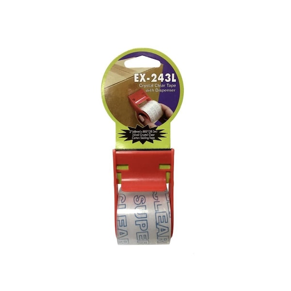Wod Tape Heavy-Duty Crystal Clear Shipping Packing Tape with Dispenser: 2 in. x 800 in. Pack of 48, 48PK WOD RDWTCC-02000-48-800-CLE - main