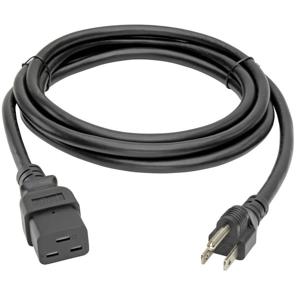 Eaton Tripp Lite Series Computer Power Cord, C19 to NEMA 5-15P - Heavy-Duty, 15A, 125V, 14 AWG, 10 ft. P034-010 - main