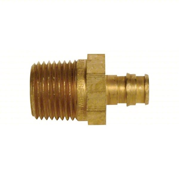 Uponor Straight, Brass, Barbed 1 in, NPT 3/4 in LF4521075 - main