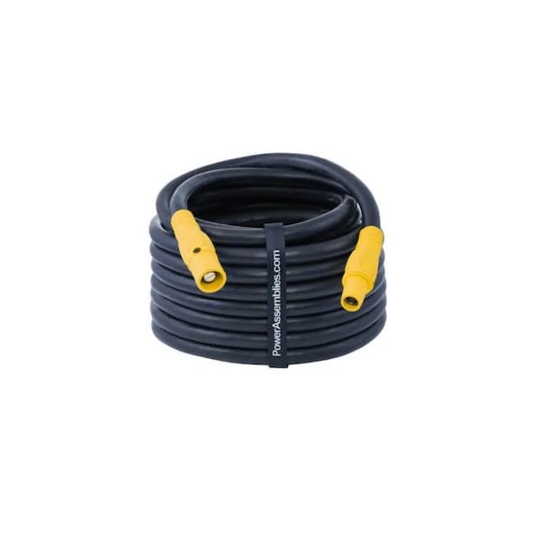 Power Assemblies Type W Extension 400A 4/0 AWG Series 16 Male to Female Camlock 25 Ft, Yellow 40TW16025MFY - main