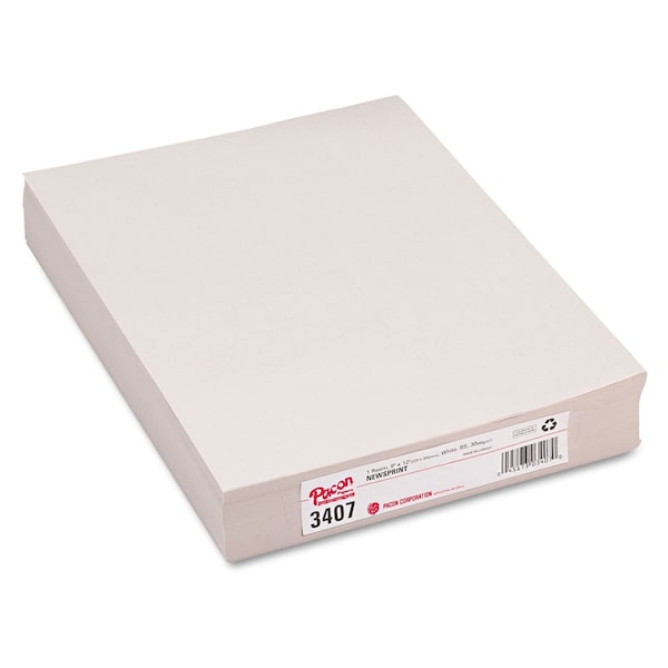 Pacon Paper, Newsprint, 9" x 12", White, PK500 3407 - main
