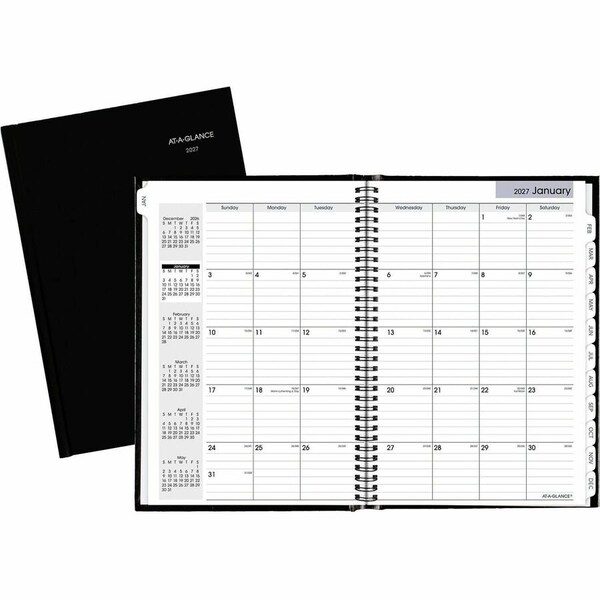 At-A-Glance Harcover Monthly Planner, 8"X12", Black G470H00 - main