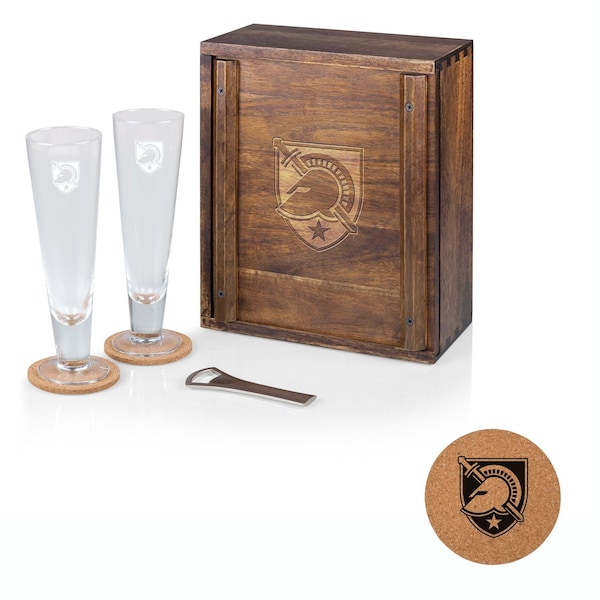 Picnic Time Family Of Brands NCAA Army Black Knights Pilsner Craft Beer Set with 2 Beer Glasses 602-06-512-763-0 - main