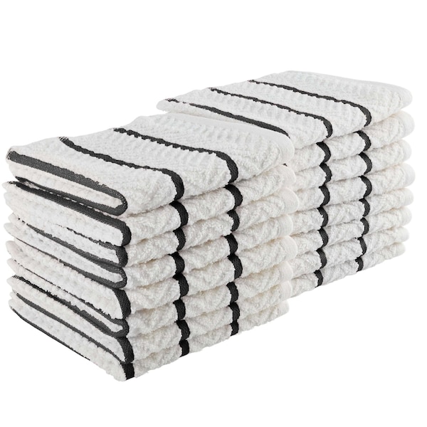 Lavish Home Dish Cloths 16-Pack for Washing Dishes, Scrubbing, Drying & Everyday Messes Soft & Absorbent Sets 69-04-BLK - main