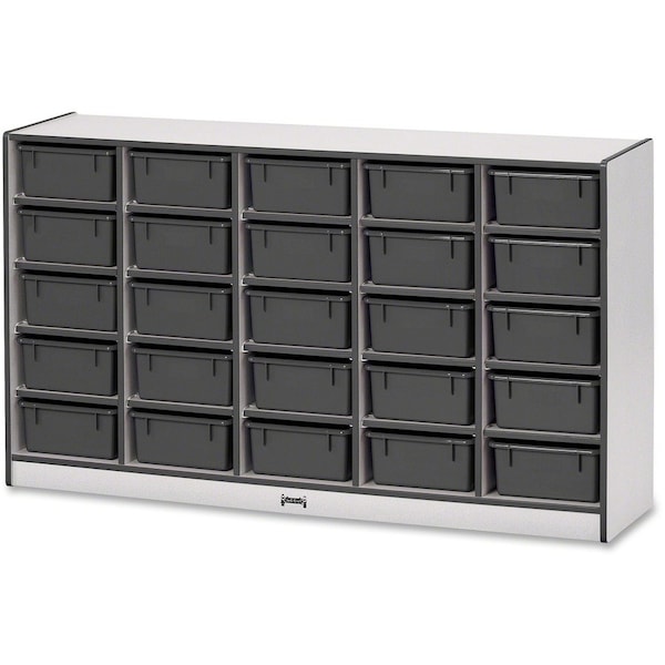 Jonti-Craft Rainbow Accents 25 Tub Mobile Storage, with Tubs, Black 4026JCWW180 - main